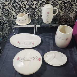 Franciscan Duet Pink Flowers Dinnerware Set